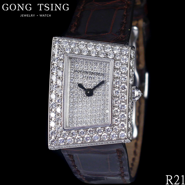 江詩丹頓女錶    Vacheron 原鑲鑽石面盤 原廠鑽圈 珠寶錶 女錶 Constantin 1972 手上鍊