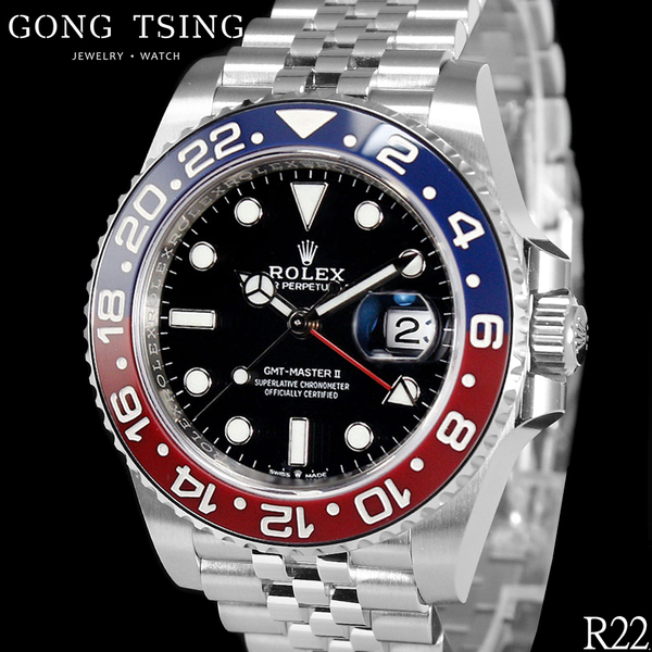勞力士男錶 ROLEX 126710 BLRO 2022年 紅藍圈 GMT 百事圈 五珠帶 全新未使用品 綠卡