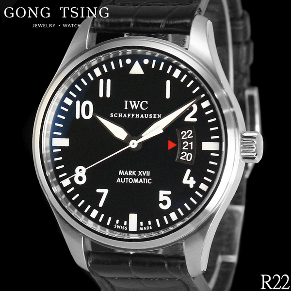 萬國男錶      IWC IW326501 IW326501 馬克17 42MM 黑色面盤 盒子 原廠保卡