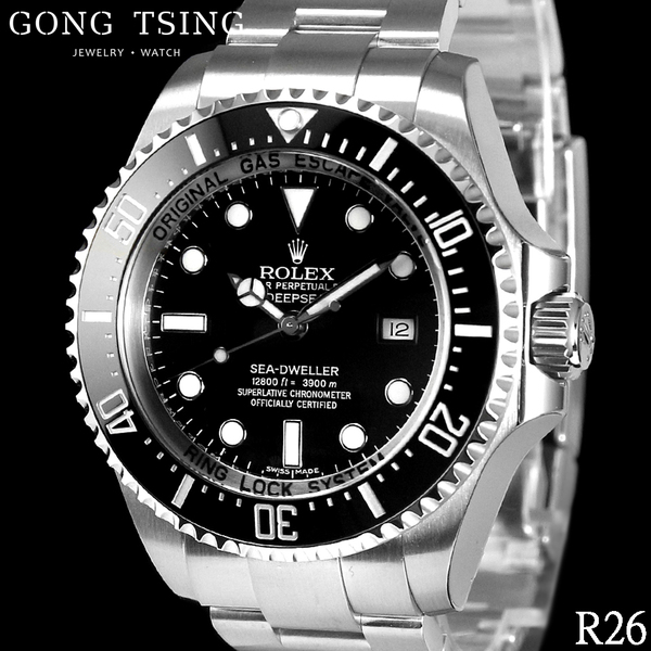 勞力士男錶      ROLEX 116660 黑面 水鬼王 3900M 防偽內圈 單錶 亂碼字頭