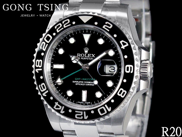 勞力士男錶     (ROLEX) 116710LN 黑色陶瓷外圈 GMT 2019年保卡 全新未使用品 原廠膠膜齊全