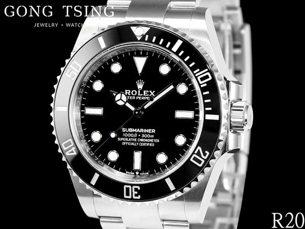 勞力士男錶      ROLEX 124060 黑水鬼 綠卡 41MM 無日期水鬼 全新未使用品 2020/11月