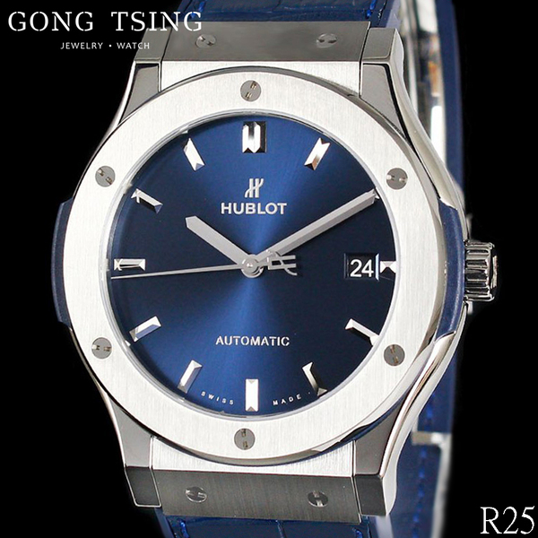 宇舶男錶     HUBLOT H511.NX.7170.LR 新款湛藍色面盤 鈦金 45mm 盒子 保單