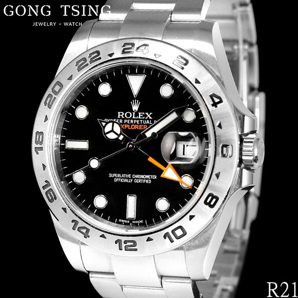 勞力士男錶     ROLEX 216570 探險家系列 探二 探險家二號 黑色面盤 台灣公司貨 原廠盒子保卡