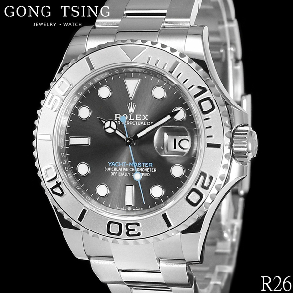 勞力士男錶     ROLEX 126622 遊艇 灰色面盤 鉑金雙向旋轉外圈 40MM 全新未使用品 2026年綠卡