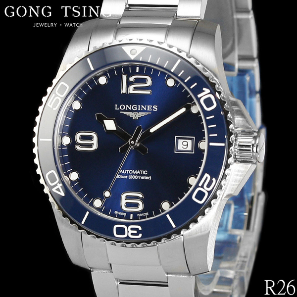 浪琴男錶      LONGINES 藍水鬼 L37814966 運動錶 潛水錶 41MM 未使用新品 原廠保固至2028年12月