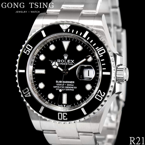 勞力士男錶 ROLEX 126610 LN 黑水鬼 綠卡 部分膠膜未撕 2020年保卡 未使用新品