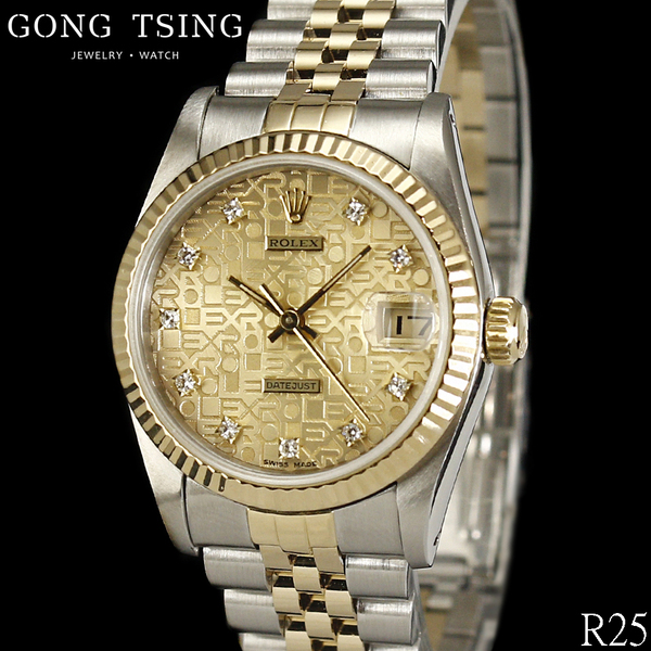 勞力士錶     ROLEX 68273 半金中型錶 30MM 原廠紀念十鑽面盤 (已下訂)
