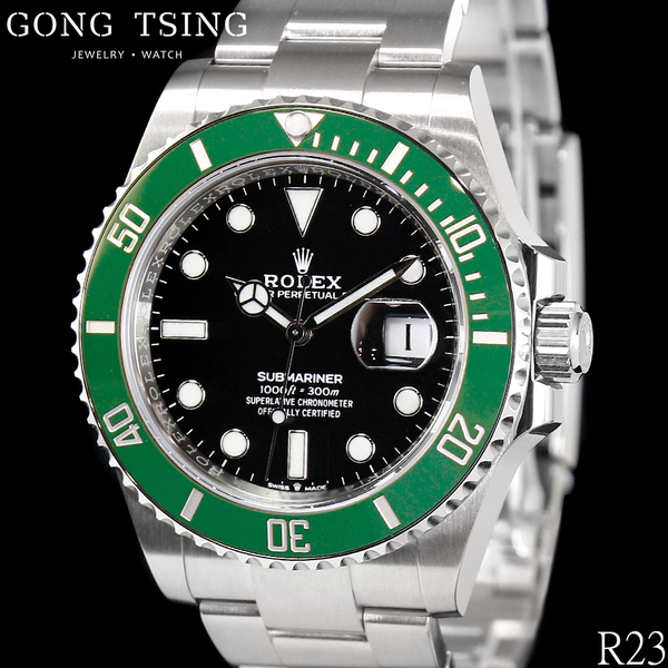 勞力士男錶     ROLEX 126610 LV 綠水鬼 黑面綠圈 41MM 全新未使用品 2023年 綠卡