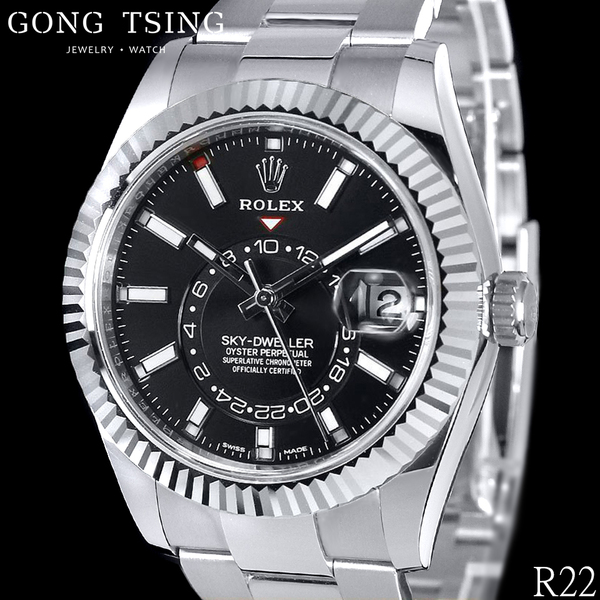 勞力士男錶     ROLEX 326934 天行者 黑色面盤 年曆 GMT 2021年最新綠卡 全新未使用品