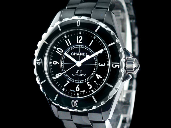 香奈兒女錶    CHANEL J12系列 H0685 自動上鍊 精密陶瓷 38mm  黑陶瓷  單向旋轉錶圈 
