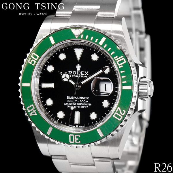 勞力士男錶     ROLEX 126610 LV 綠水鬼 黑面綠圈 41MM 全新未使用品 2026年綠卡