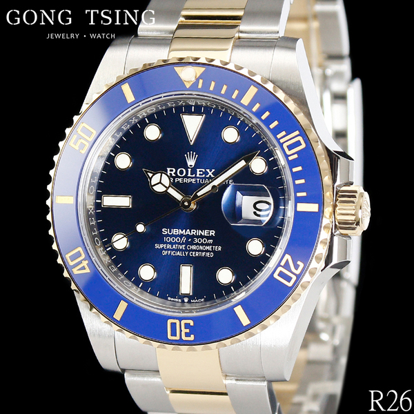 勞力士男錶     ROLEX 126613 LB 半金 藍水鬼 41MM 未使用新品 2026年最新綠卡