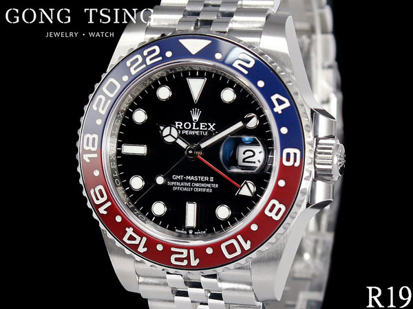 勞力士男錶   (ROLEX)126710BLOR GMT 百事可樂圈 全新未使用品 2019/8月保卡 錶頭膠膜齊全